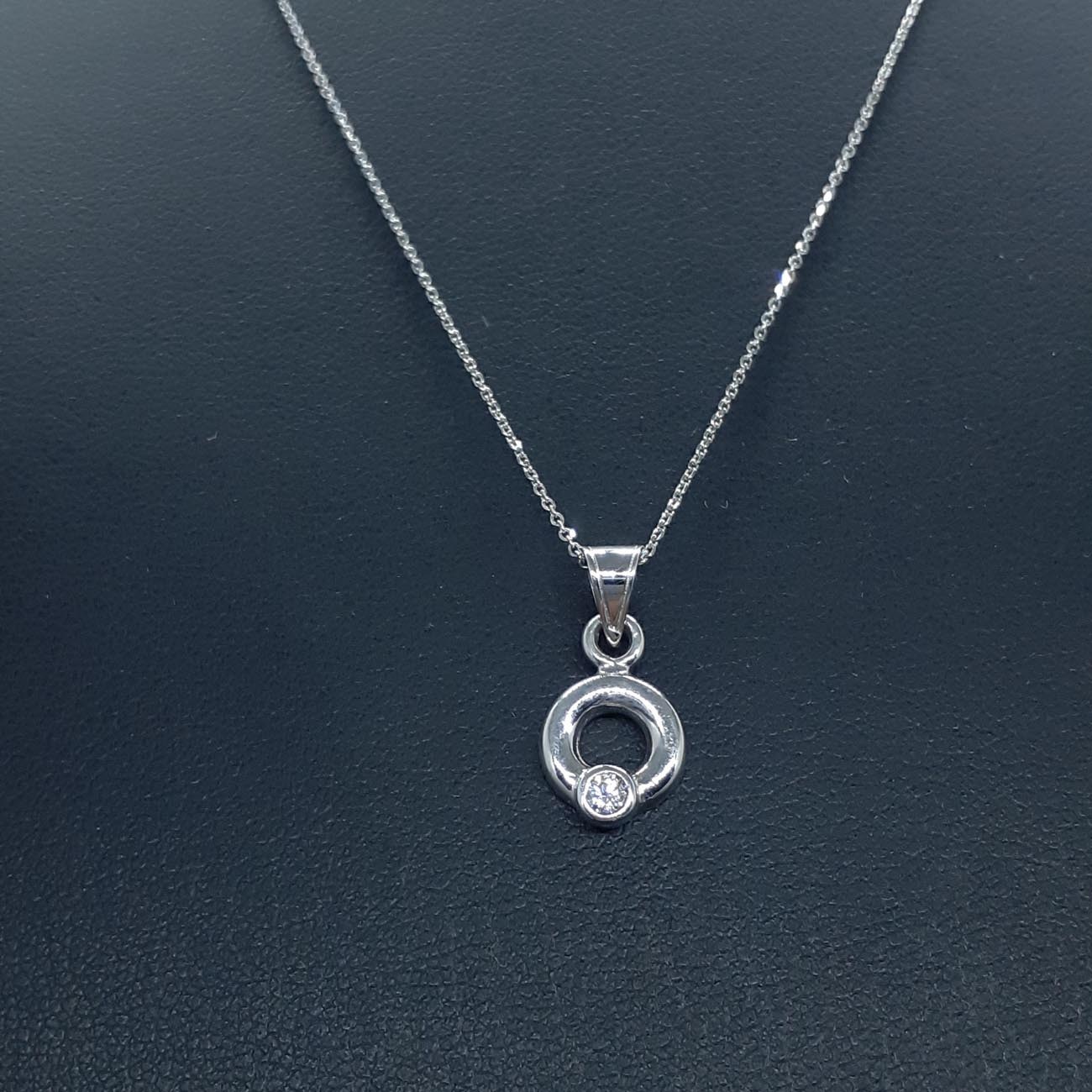 Λευκόχρυσο κολιέ Κ14 ζιργκόν